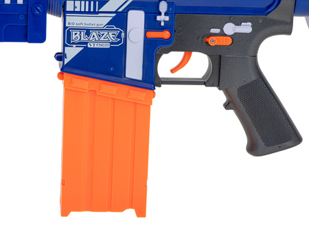 Wyrzutnia Karabin maszynowy na strzałki dla dzieci Pistolet na naboje piankowe Blaze Storm 20 naboi