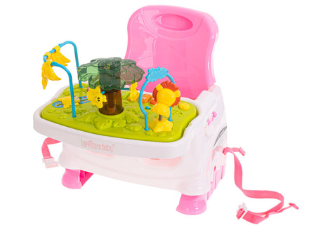 Krzesełko 2w1 stolik interaktywny z muzyką różowy