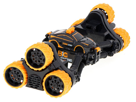 Duży zdalnie sterowany samochód kaskaderski Stunt Car RC SY006 Auto akrobata pomarańczowy