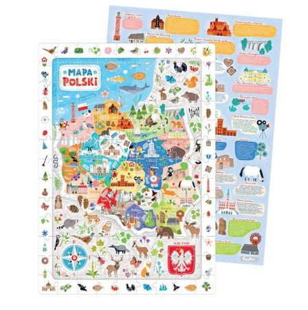 CzuCzu Puzzle obserwacyjane - Mapa Polski - 117 elementów