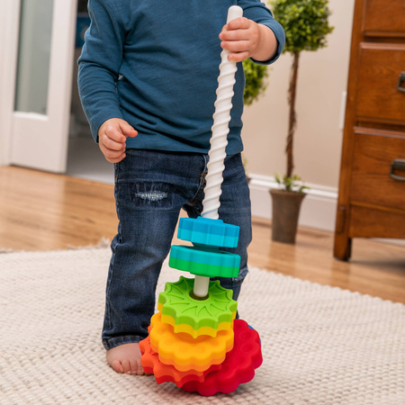 Zakręcona wieża SpinAgain Fat Brain Toys Piramidka dla dzieci Układanka Wieża FA110-1