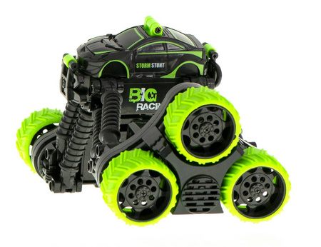 Duży zdalnie sterowany samochód kaskaderski Stunt Car RC SY006 Auto akrobata zielony
