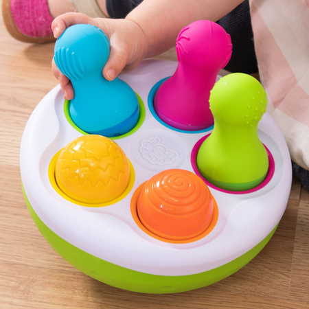 Kolorowe Wańki Wstańki SpinnyPins Sorter kształtów dla dzieci Fat Brain Toys FA248-1