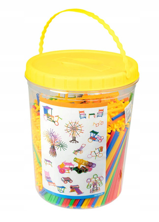 Słomki do budowania edukacyjne klocki konstrukcyjne dla dzieci zestaw 1000 elementów