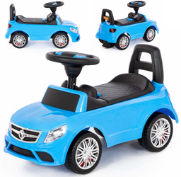 Jeździk chodzik Super Car dla dzieci Samochód z panelem muzycznym WADER Polesie niebieski