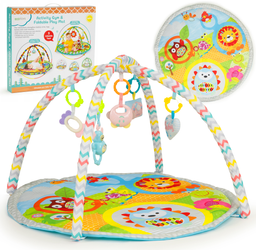 Miękka piankowa mata edukacyjna dla dzieci z zabawkami 5 zawieszek