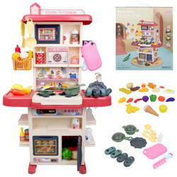 Zabawkowa kuchnia dla dzieci produkty spożywcze efekty dźwiękowe świetlne woda w kranie