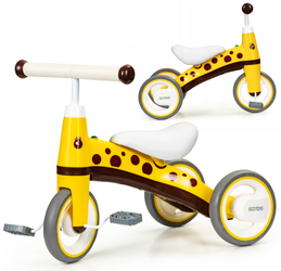 Rowerek biegowy z pedałami Rower trójkołowy dla dzieci Ecotoys żółty LC-V1850 YELLOW
