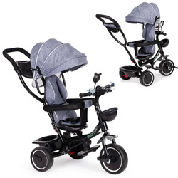 Rower rowerek trójkołowy z obracanym siedziskiem wózek szary Ecotoys