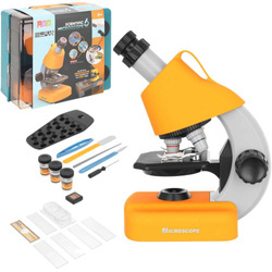 Zabawkowy edukacyjny mikroskop dla dzieci zestaw naukowy walizka