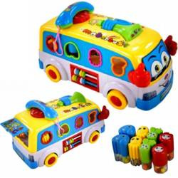 Interaktywny autobus edukacyjny dla dzieci sorter grzechotki