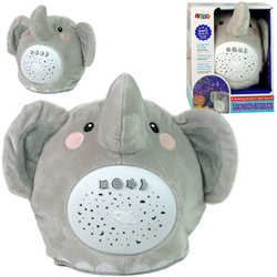 Pluszowy słonik dla dzieci kolorowy projektor gwiazd z melodyjkami 