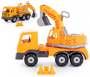 Duża koparka ciężarówka dla dzieci z ruchomym ramieniem WADER 76540