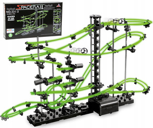 Spacerail tor kulkowy świecący w ciemności zjeżdżalnia dla kulek level 2G