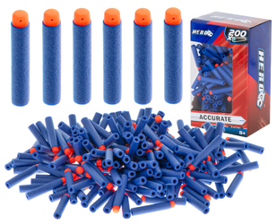 Strzałki piankowe Naboje do pistoletów NERF Zestaw wkładów do karabinów i wyrzutni 7,2cm 200 sztuk