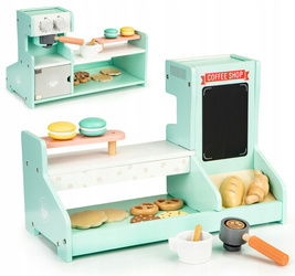 Drewniana kuchnia kawiarnia kuchenka dla dzieci sklep cukiernia akcesoria Ecotoys