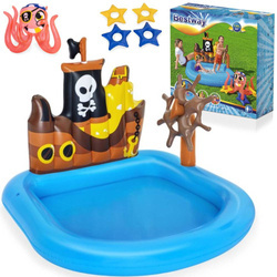 Dmuchany basen ogrodowy dla dzieci Wodny plac zabaw statek piracki Bestway