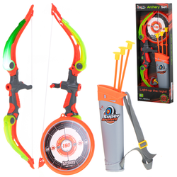 Zestaw strzelecki dla dzieci Łuk ze strzałkami i z tarczą różowy Zabawkowa broń dla chłopców