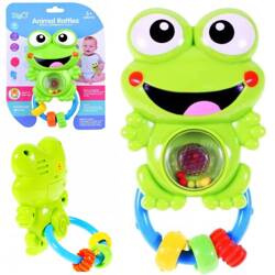 Interaktywna grzechotka dla dziecka zielona żabka żaba świeci gra