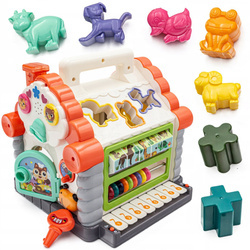 Edukacyjny sorter domek zabawka interaktywna dla dzieci 