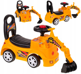 Duża koparka jeździk pchacz samochód z klaksonem dla dzieci