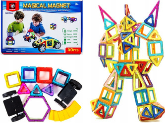 Magnetyczne klocki konstrukcyjne dla dzieci Magical Magnet 40 sztuk