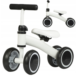 Rowerek biegowy dla dzieci jeździk chodzik biały (2 gatunek)