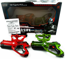 Zestaw laserowy Paintball 2 pistolety na podczerwień i maski dla dzieci zestaw do gry Laser Tag
