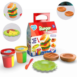 Ciastolina zestaw kreatywny do modelowania dla dzieci burger z foremkami 