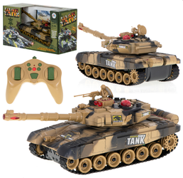 Duży czołg wojskowy zdalnie sterowany RC WAR TANK dla dzieci 9995 piaskowy