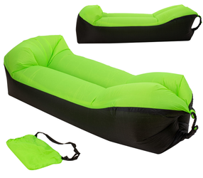 Dmuchany materac Lazy Sofa fotel na plażę i do ogrodu leżak Air Bag zielony