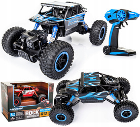 Duży samochód zdalnie sterowany dla dzieci RC Auto Rock Crawler 1:18 2,4GHz niebieski