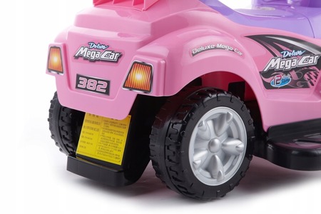 Autko jeździk samochód dla dzieci pchacz z rączką do prowadzenia Ecotoys różowy