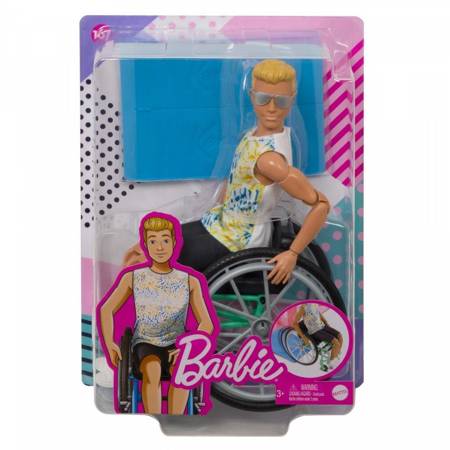 Barbie Lalka Fashionistas Ken na wózku NR167