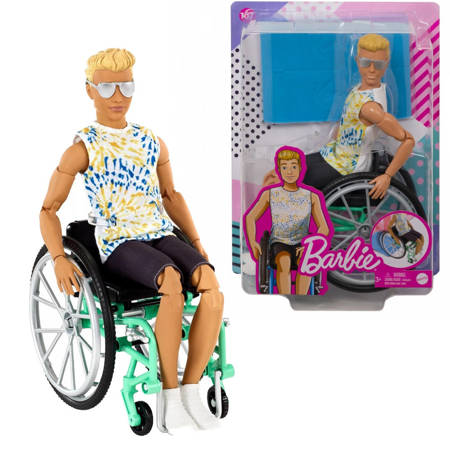 Barbie Lalka Fashionistas Ken na wózku NR167