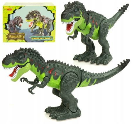 Duży elektroniczny dinozaur T-Rex dla dzieci z dźwiękiem i światłem