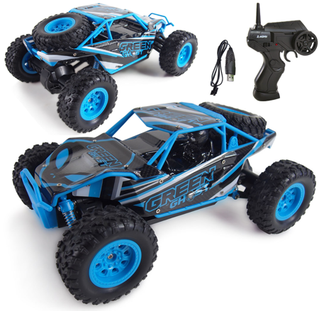 Duży samochód zdalnie sterowany Desert Truck Auto RC Buggy 1:24 2,4GHz niebieski