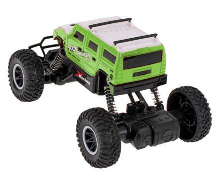 Duży samochód zdalnie sterowny dla dzieci Rock Crawler Hummer Auto RC 1:20 4WD zielony