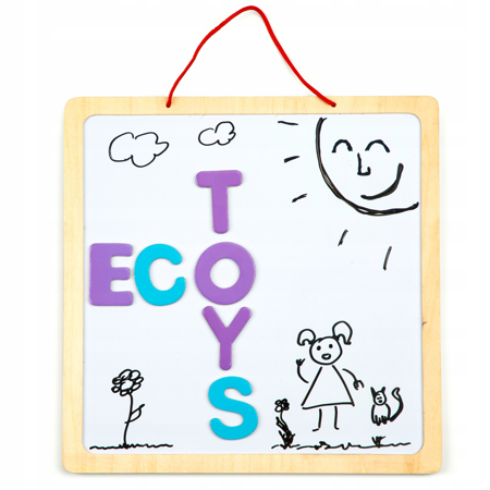 Dwustronna magnetyczna tablica edukacyjna dla dzieci kredowa literki Ecotoys ESC-W-018A