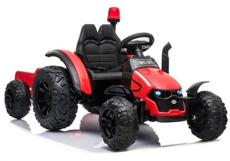 Elektryczny traktor z przyczepą na akumulator dla dzieci 2 silniki światła LED HZB-200