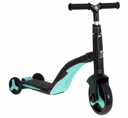 Interaktywna hulajnoga rowerek trójkołowy jeździk dla dzieci niebieska Mini FIX