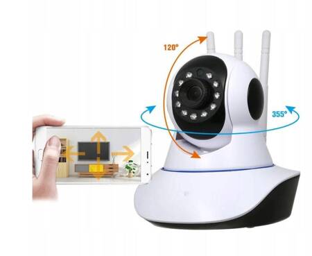 Kamera inteligentna obrotowa niania elektroniczna dla rodziców monitoring wifi 