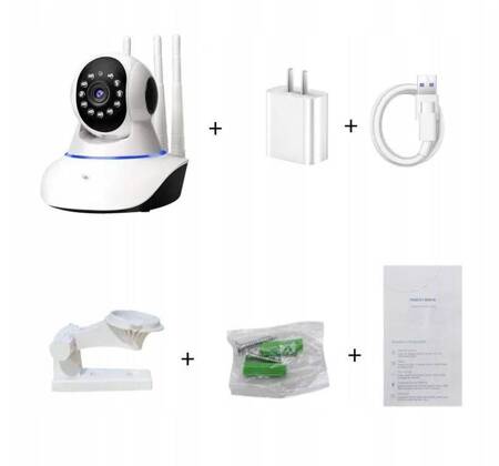 Kamera inteligentna obrotowa niania elektroniczna dla rodziców monitoring wifi 