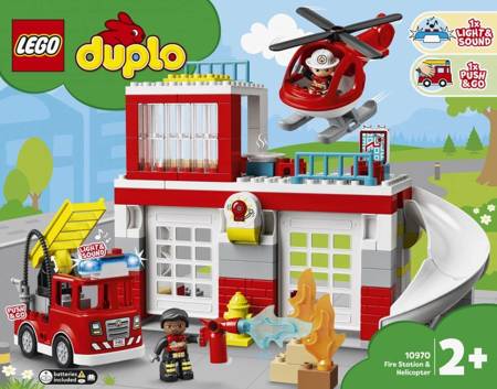 Lego DUPLO - Remiza strażacka i helikopter 10970