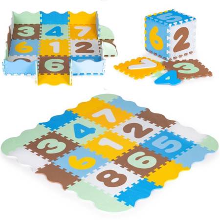 Mata edukacyjna puzzle piankowe z cyferkami dla dzieci  dywanik podkład do zabawy 