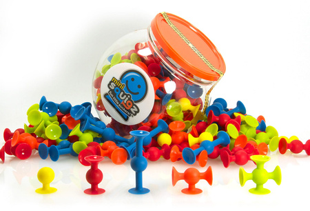 Mini przyssawki dla dzieci Mini Squigz Zestaw klocków do przyklejania Fat Brain Toys FA107-1