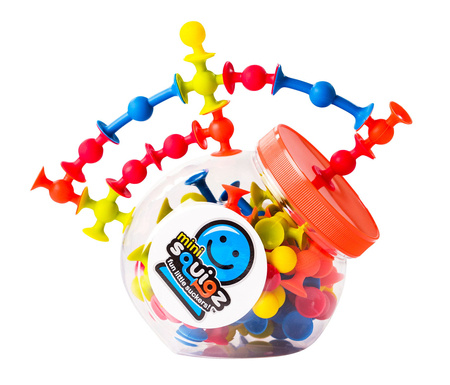 Mini przyssawki dla dzieci Mini Squigz Zestaw klocków do przyklejania Fat Brain Toys FA107-1