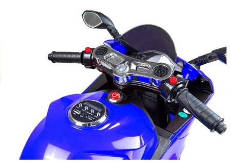 Motor na akumulator dla dzieci motocykl elektryczny ze światłami LED niebieski SX1628 