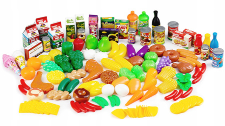 Plastikowe warzywa i owoce Zestaw Kuchnia 120 elementów LT18 