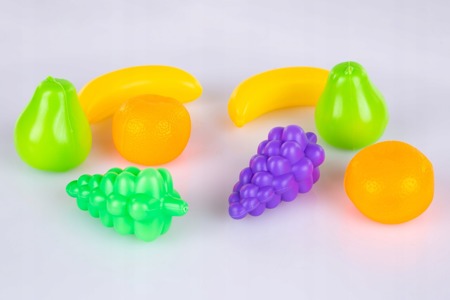 Plastikowe zabawkowe jedzenie dla dzieci, warzywa i owoce zestaw kuchnia 120 sztuk